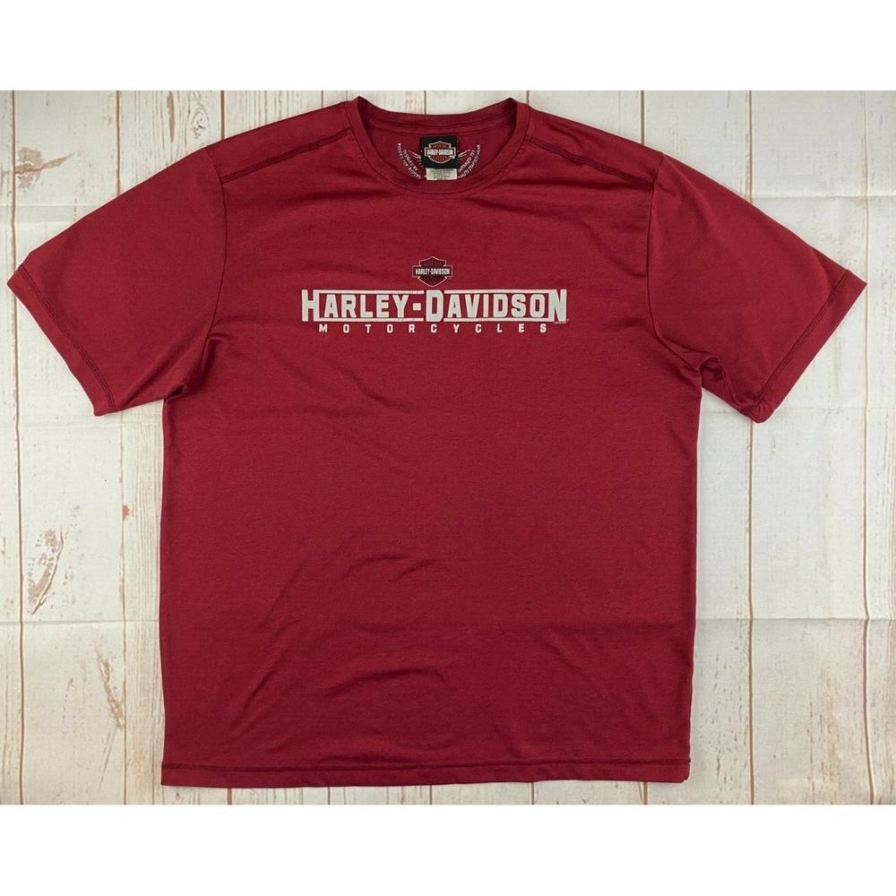 Harley Davidson T shirt North Hampton NH Red Size XL Biker Built Tee